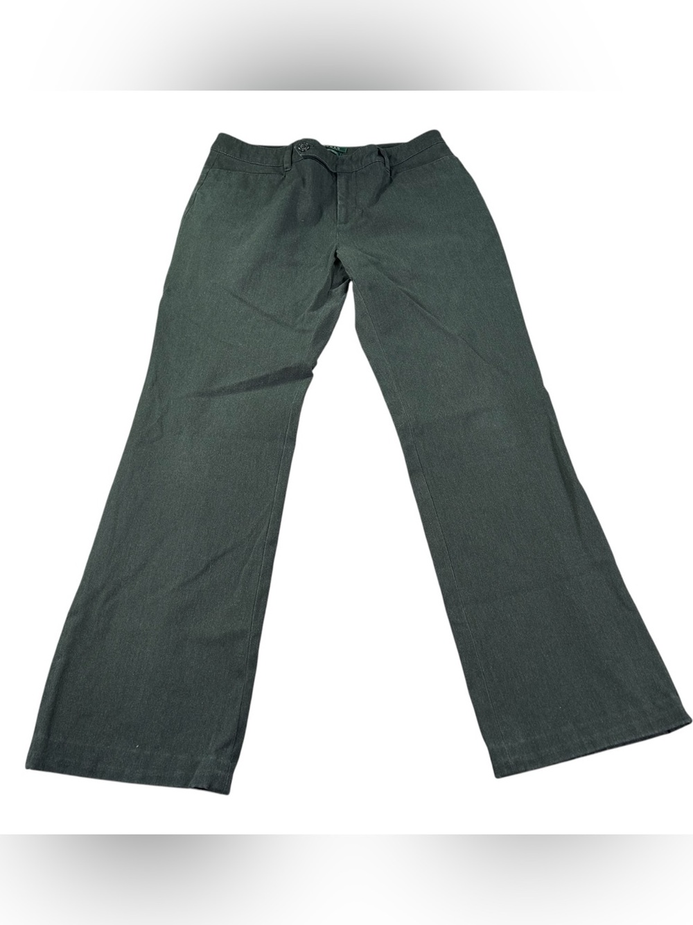 Lauren Ralph Lauren Adelle Pants Women’s 8 Charcoal Gray Straight Leg Preppy
